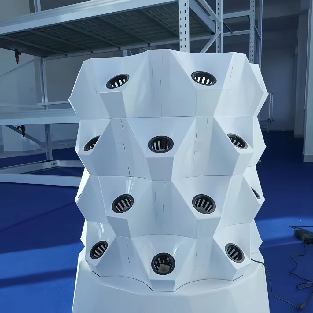 Aeroponic Pineapple Tower With LED Grow Lights