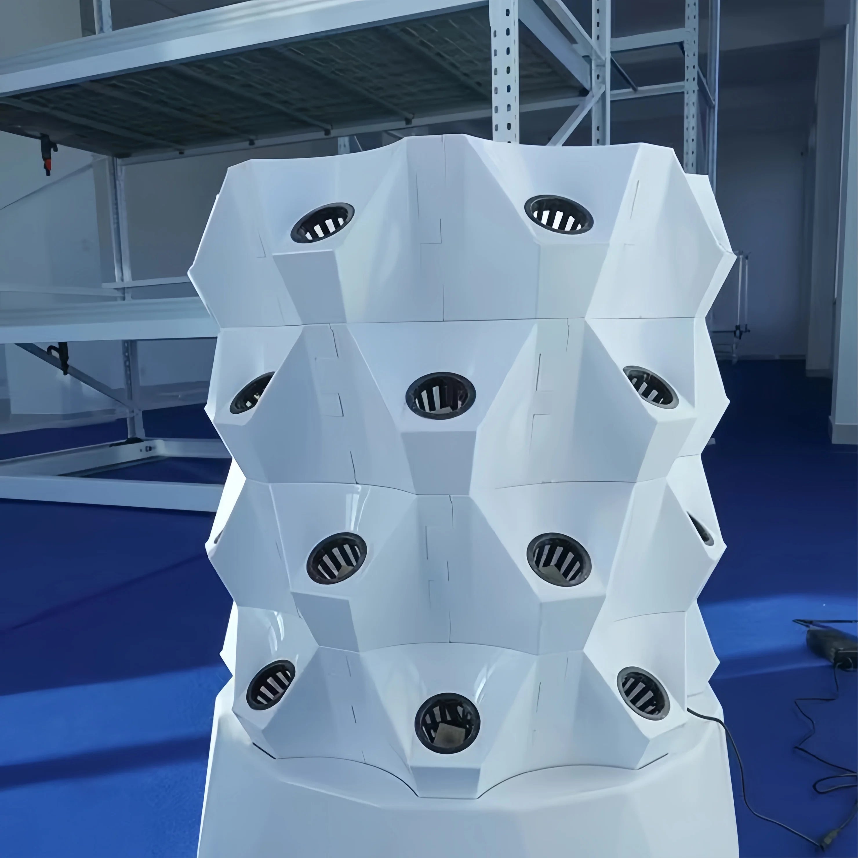 Aeroponic Pineapple Tower With LED Grow Lights