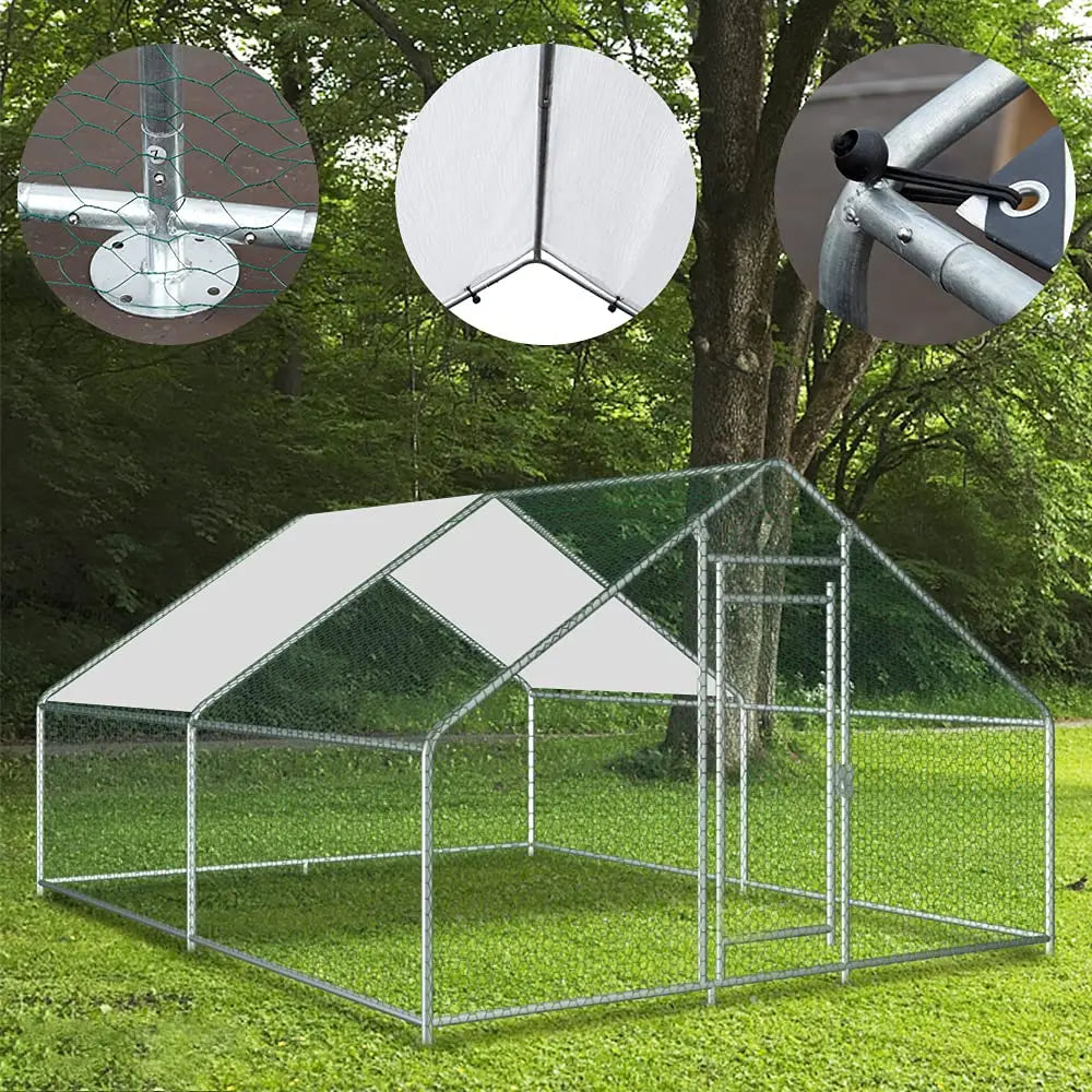 Large Metal 3x4M Chicken Run