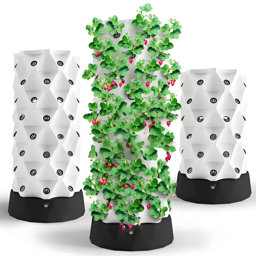 Aeroponic Pineapple Tower With LED Grow Lights