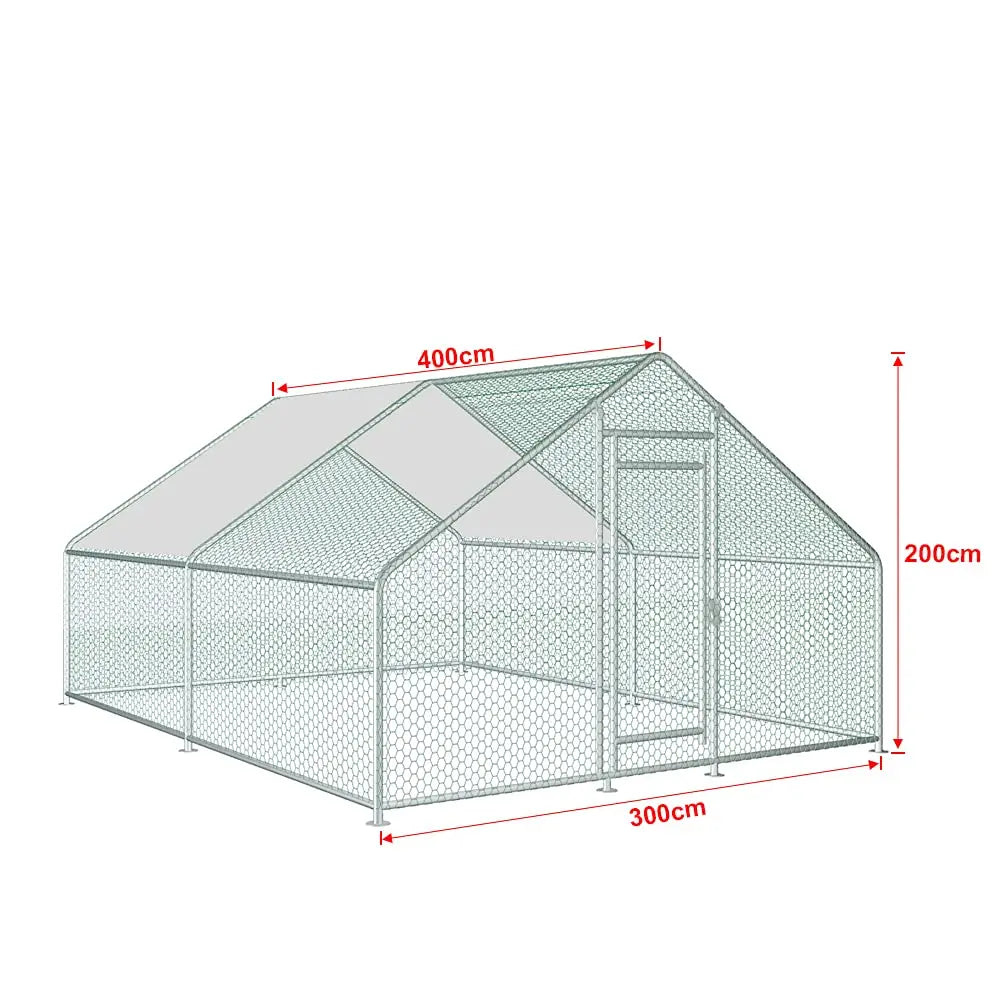 Large Metal 3x4M Chicken Run