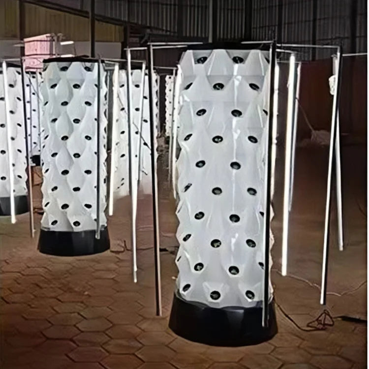 Aeroponic Pineapple Tower With LED Grow Lights